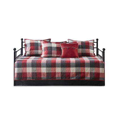 Madison Park 6 Piece Reversible Plaid Daybed Cover Set