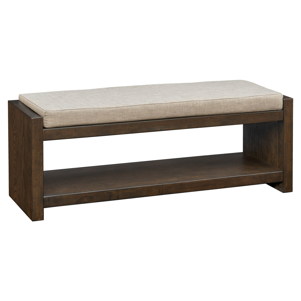 Madison Park Accent Bench with Lower Shelf