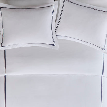 Madison Park Signature 100% Cotton Sateen Embroidered Duvet Cover Set