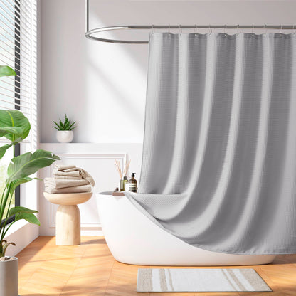 Madison Park Waffle Shower Curtain