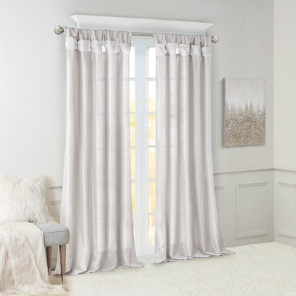 Madison Park Twist Tab Lined Window Curtain Panel