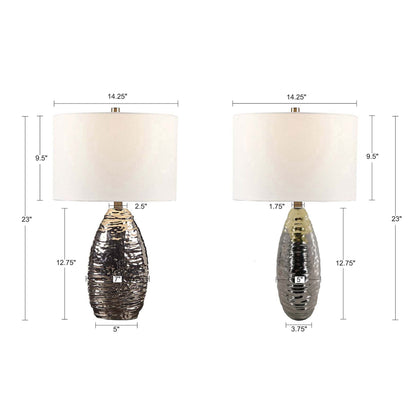 Hampton Hill Oval Textured Ceramic Table Lamp