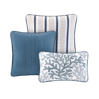 Madison Park Brushed Microfiber Quilt Set with Throw Pillows