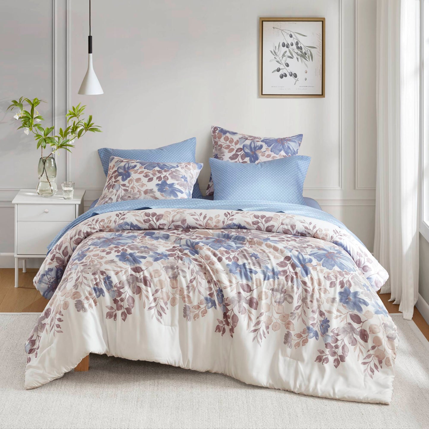 Madison Park Essentials Floral Comforter Set with Bed Sheets