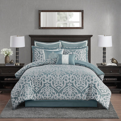 Madison Park 8 Piece Jacquard Comforter Set