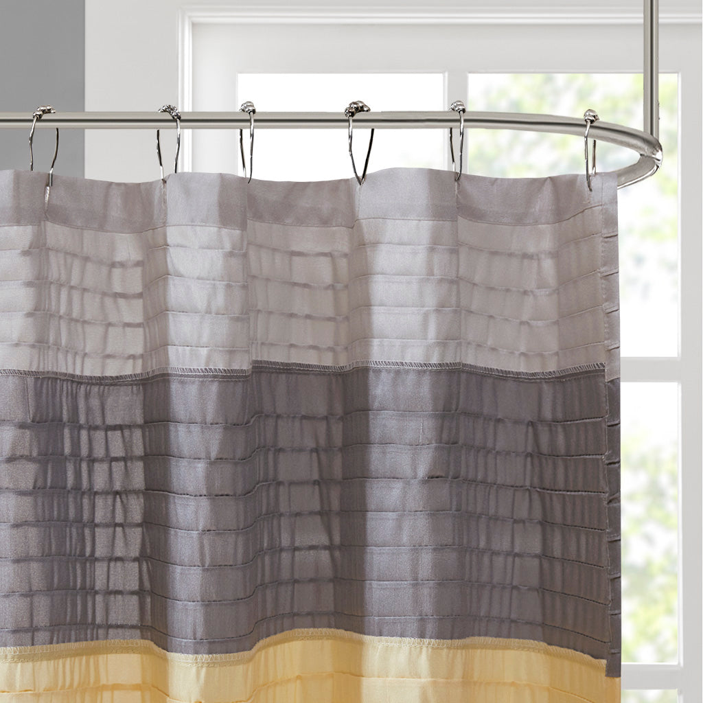 Madison Park Faux Silk Shower Curtain