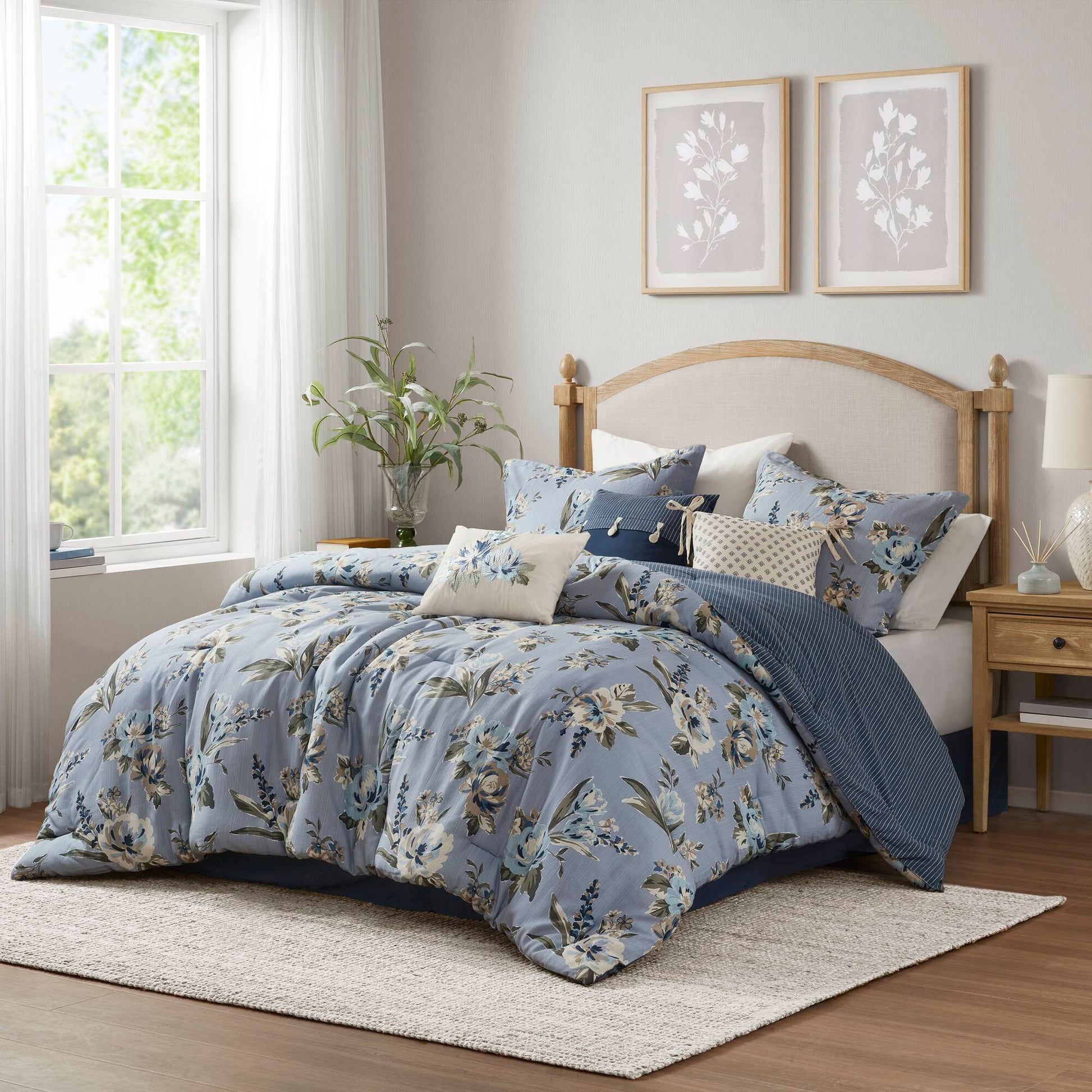 Madison Park 7 Piece Vintage Floral Comforter Set