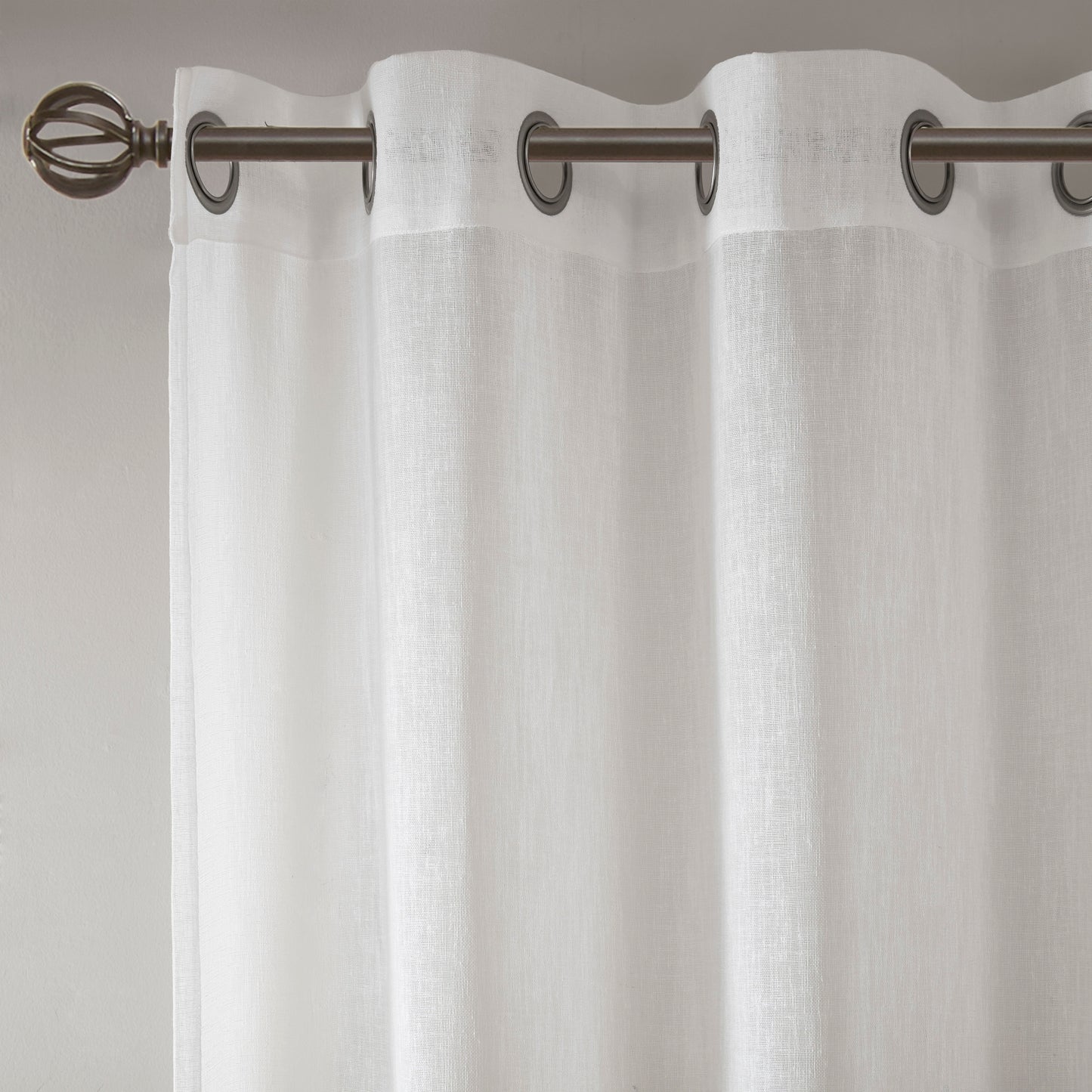 Madison Park Woven Faux Linen Striped Window Sheer