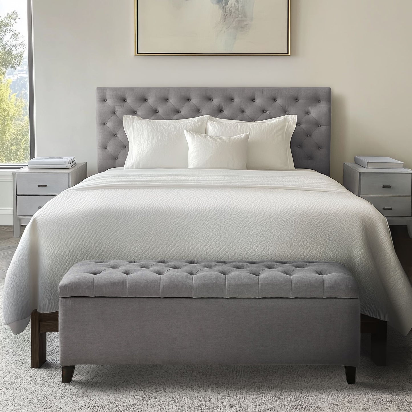 Madison Park Tufted Top Soft Close Storage Bench