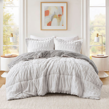 Madison Park Back Print Long Fur Comforter Mini Set