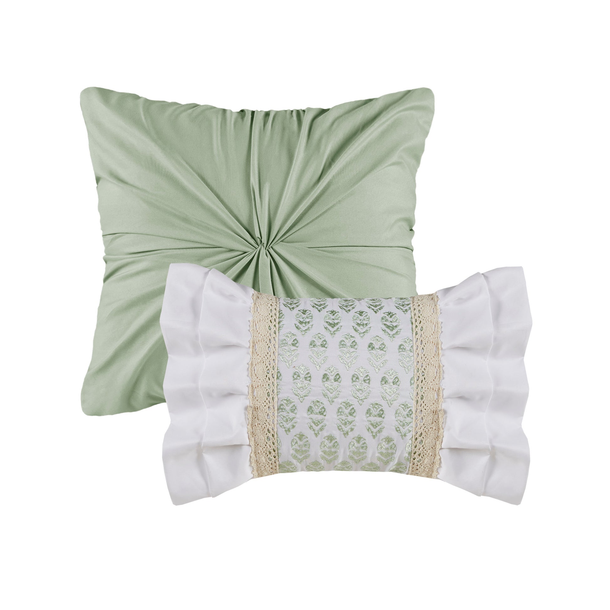 Madison Park 5 Piece Seersucker Comforter Set with Throw Pillows