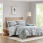 Madison Park 3 Piece Floral Printed Cotton Comforter Set