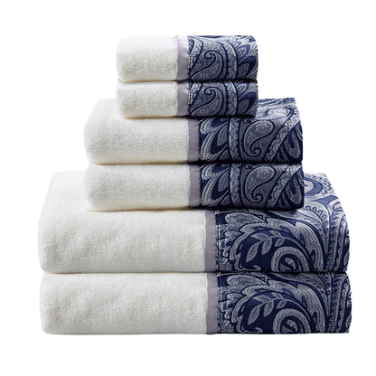 Madison Park 6 Piece Jacquard Towel Set