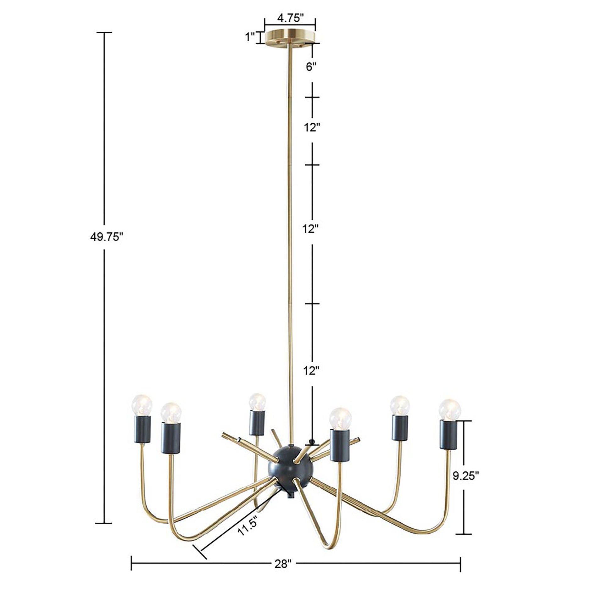 Hampton Hill 6-Light Metal Chandelier
