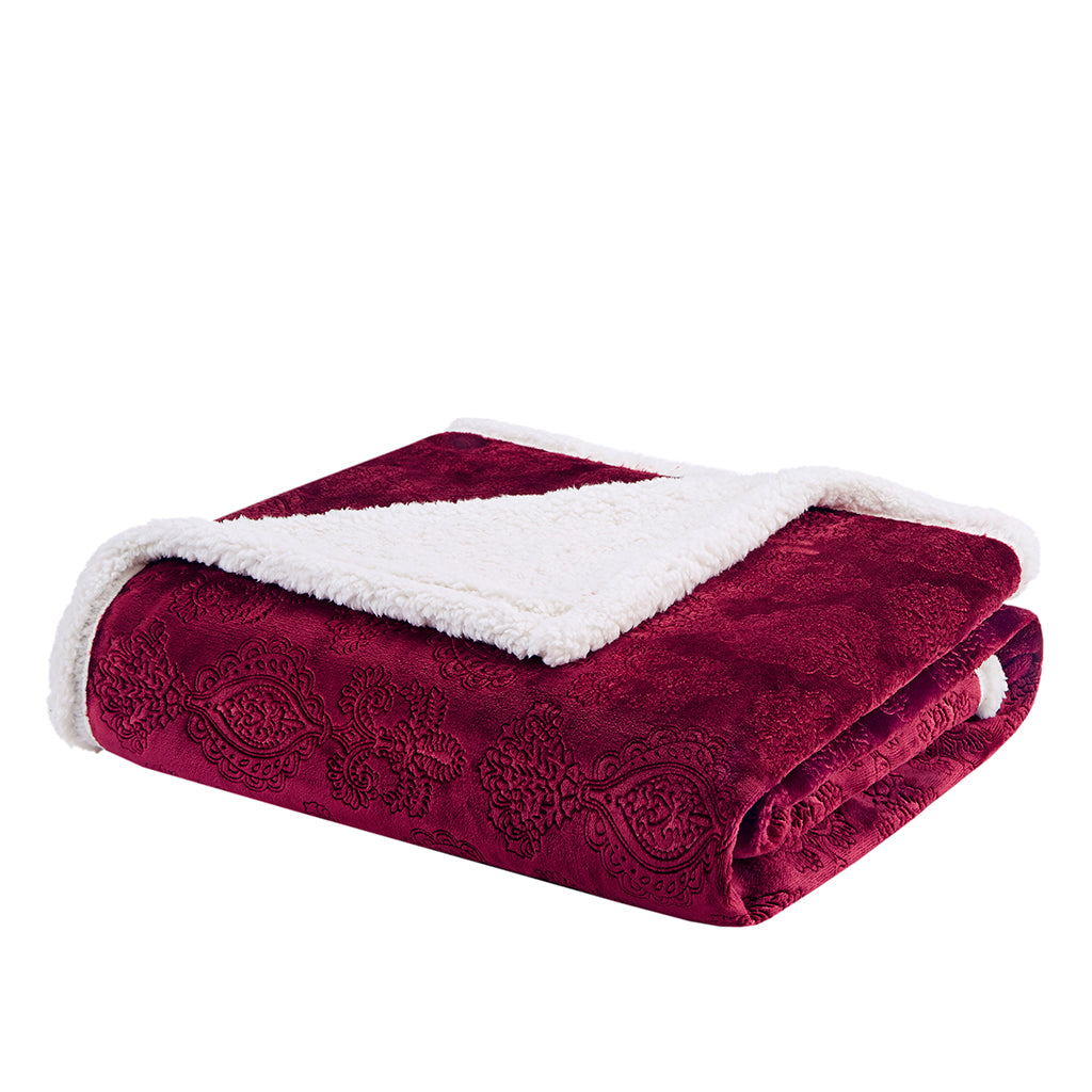 Madison Park Oversized Textured Plush Throw