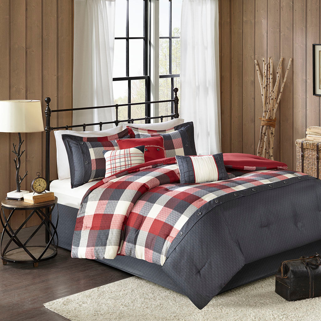 Madison Park 7 Piece Herringbone Comforter Set