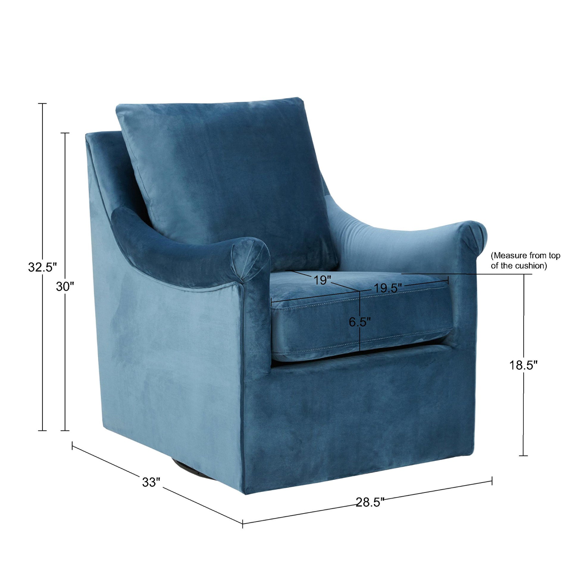 Madison Park Upholstered Swivel Accent Chair