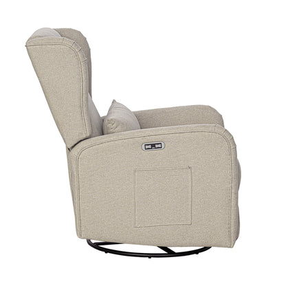 Candace Power Recliner 3-in-1 with Swivel, Glider, Charging Station