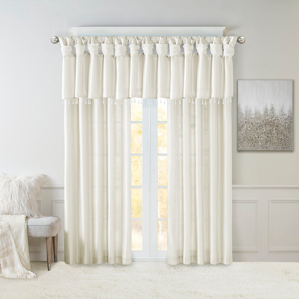 Madison Park Twist Tab Lined Window Curtain Panel