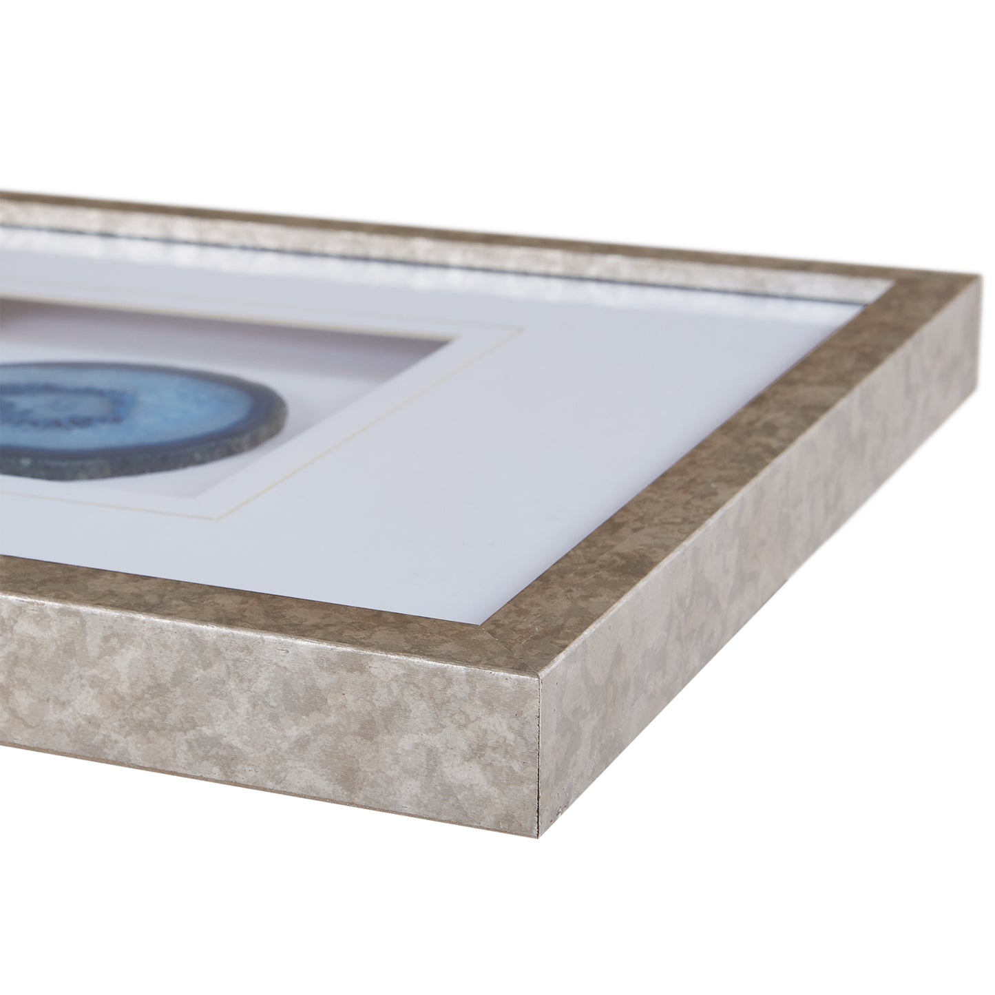 Madison Park Real Stone Framed Glass and Double Matted Wall Art