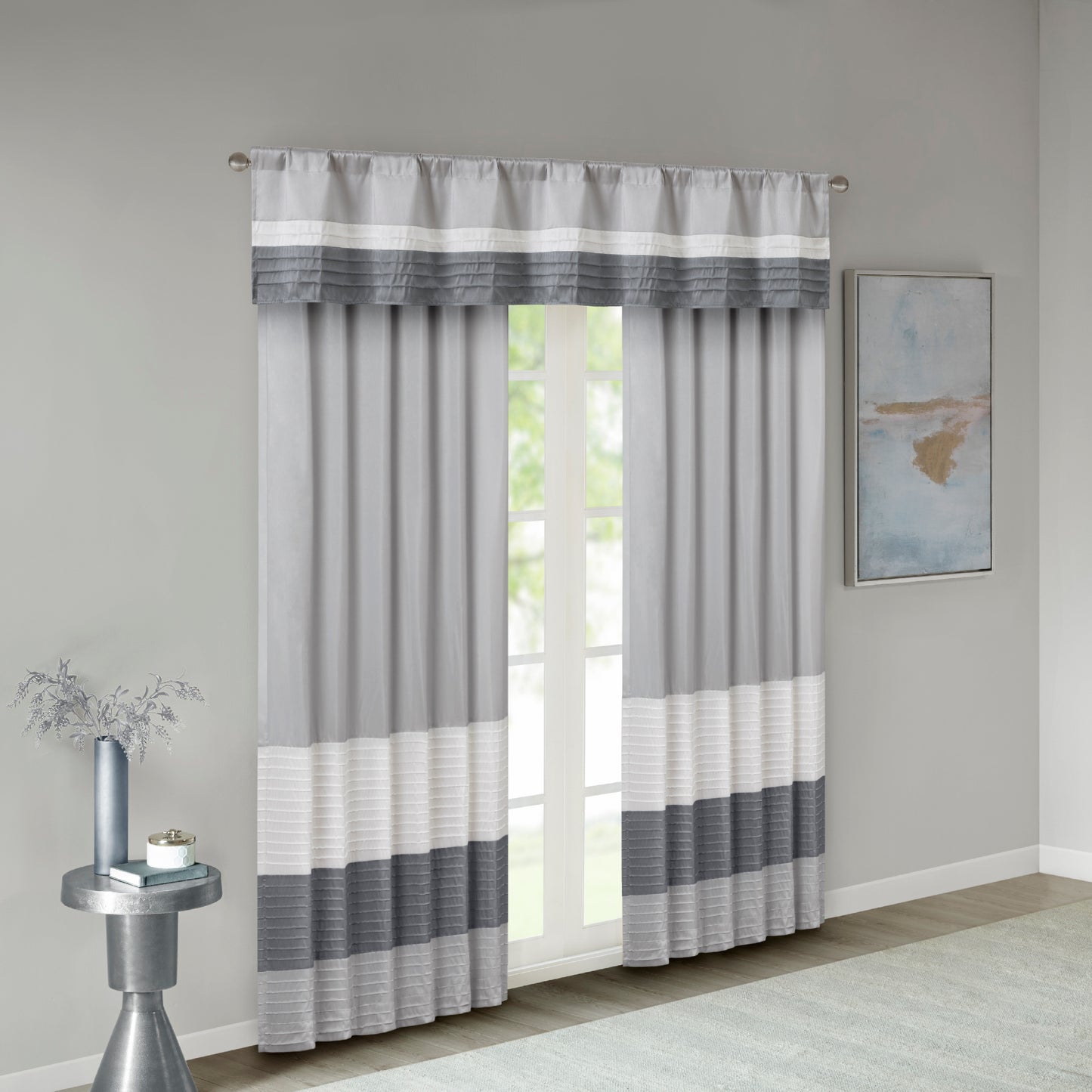 Madison Park Polyoni Pintuck Valance