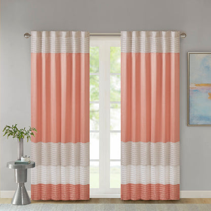 Madison Park Polyoni Pintuck Curtain Panel