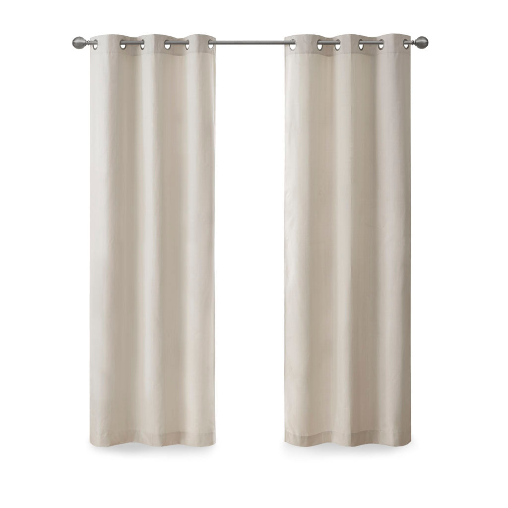 Madison Park Basketweave Room Darkening Curtain Panel Pair