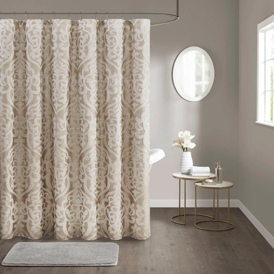 Madison Park Jacquard Shower Curtain