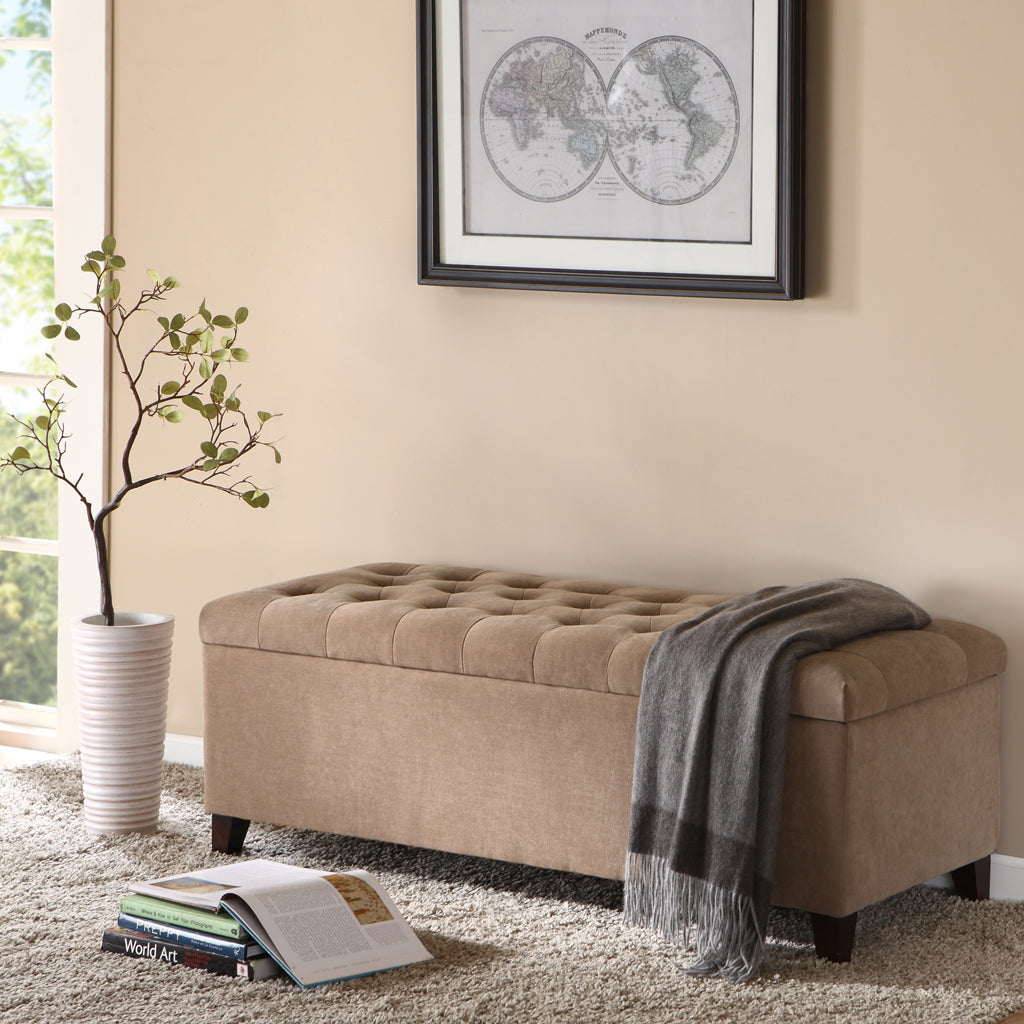 Madison Park Tufted Top Soft Close Storage Bench