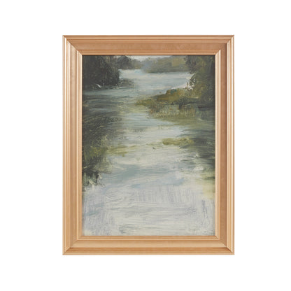 Madison Park Abstract Landscape Framed Glass Wall Art