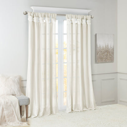 Madison Park Twist Tab Lined Window Curtain Panel