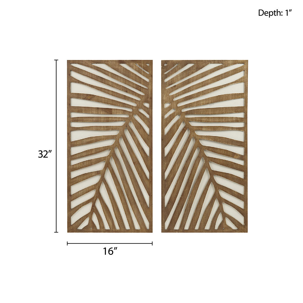 Madison Park Two-tone 2-piece Wood Panel Wall Decor Set