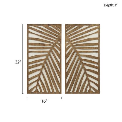 Madison Park Two-tone 2-piece Wood Panel Wall Decor Set