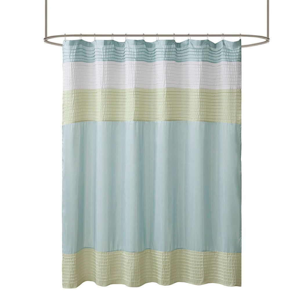 Madison Park Faux Silk Shower Curtain