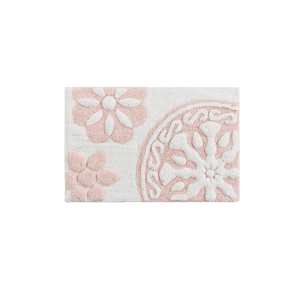 Madison Park Medallion Cotton Tufted Bath Rug
