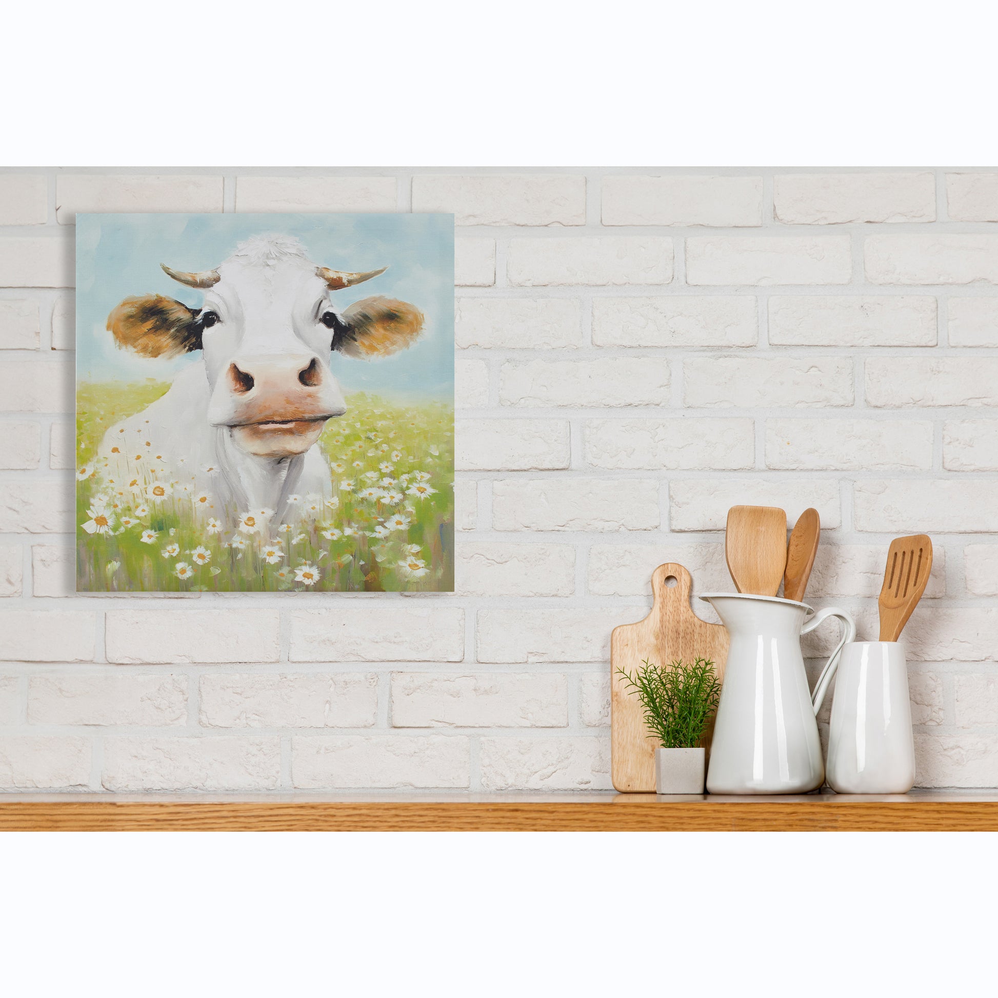 Madison Park Cow Canvas Wall Art