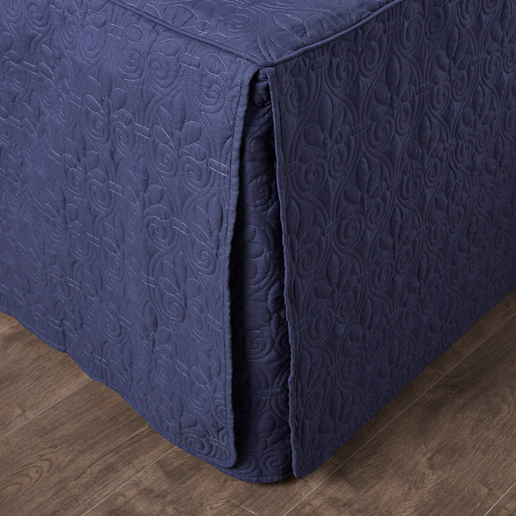 Madison Park 3 Piece Split Corner Pleated Quilted Bedspread