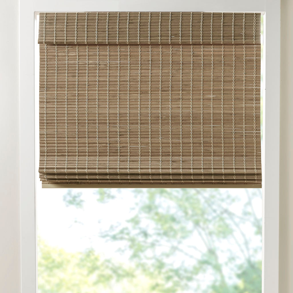 Madison Park Bamboo Light Filtering Roman Shade 64"L