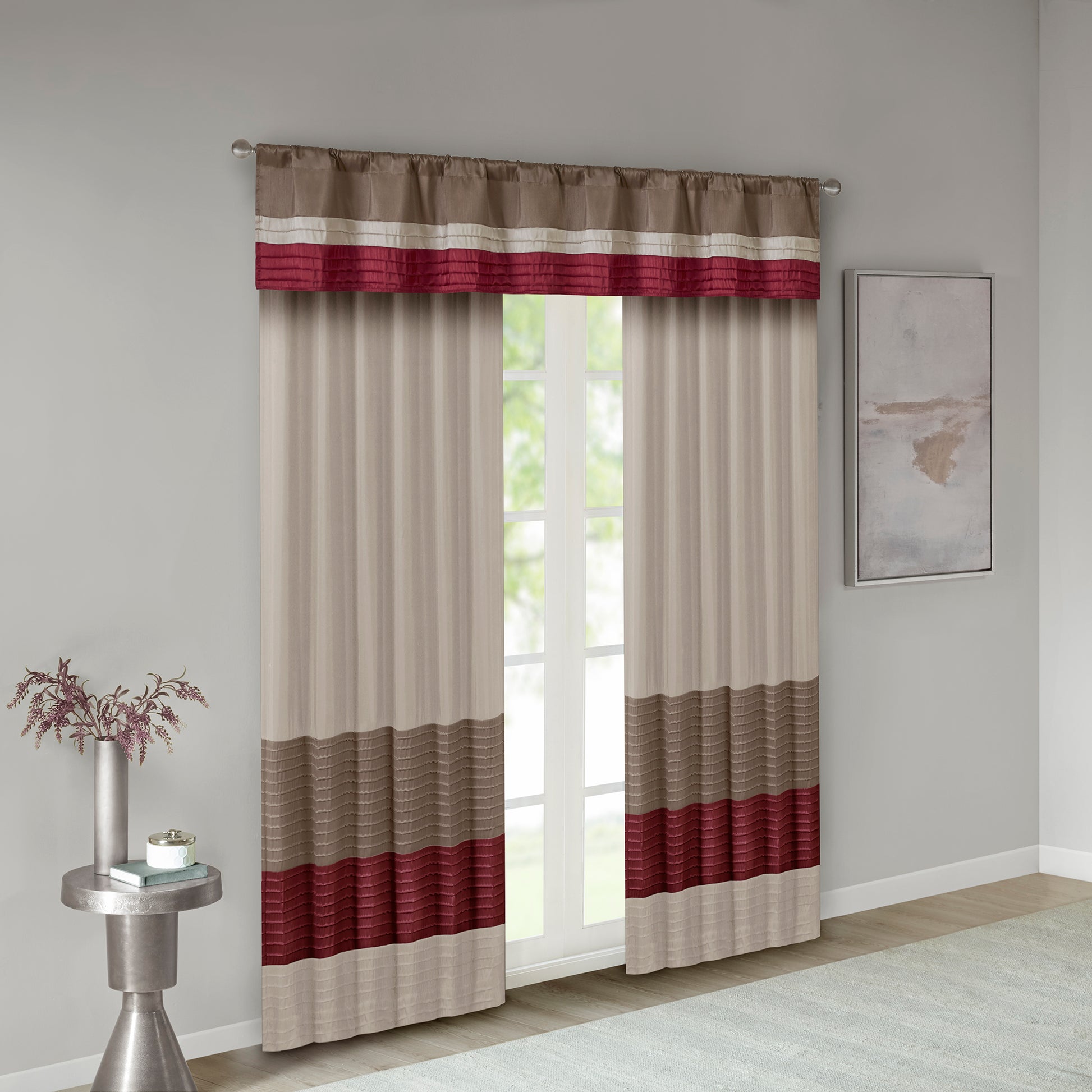 Madison Park Polyoni Pintuck Window Valance