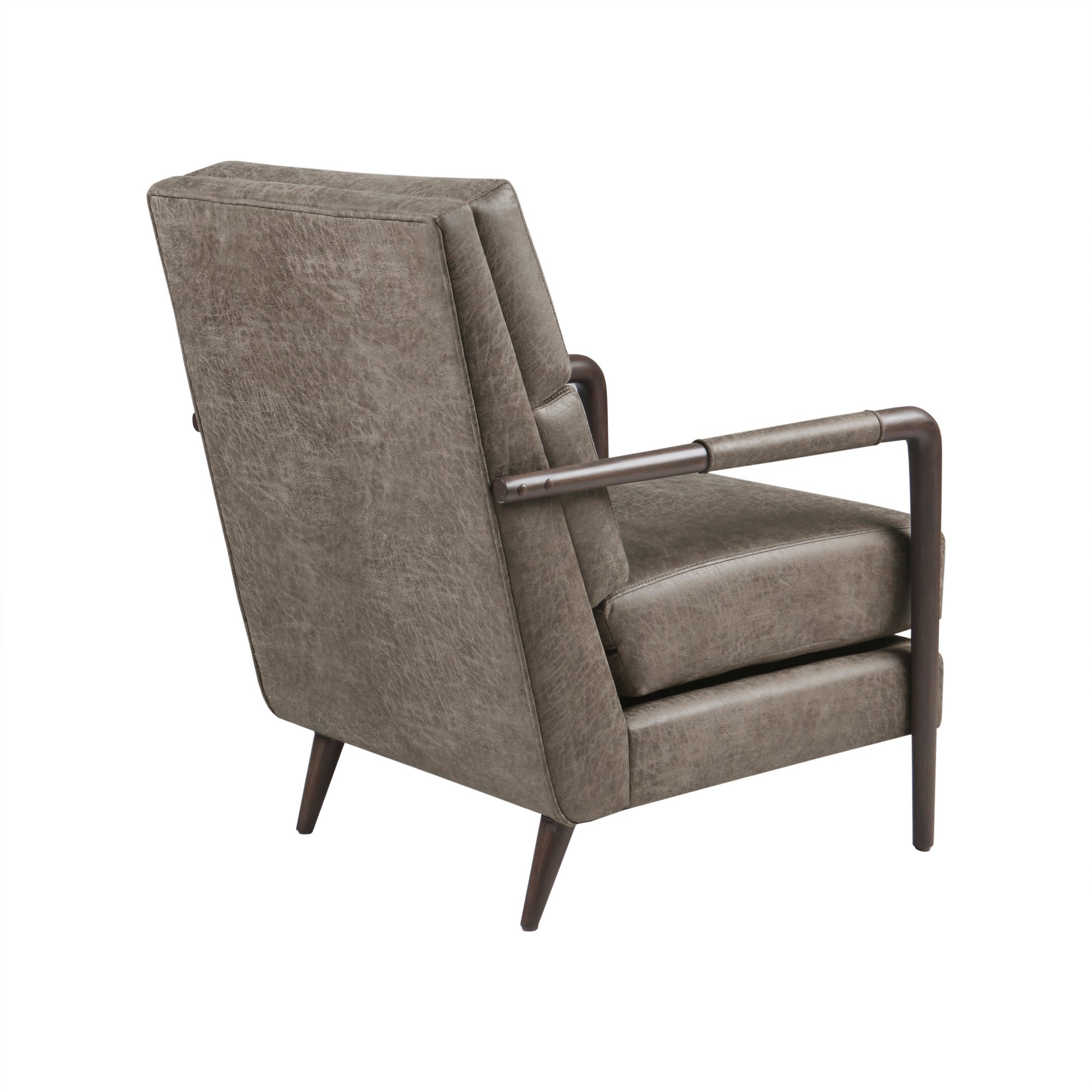 Madison Park Faux Leather Channel Accent Armchair