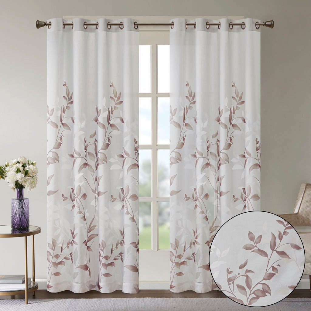 Madison Park Burnout Printed Curtain Panel