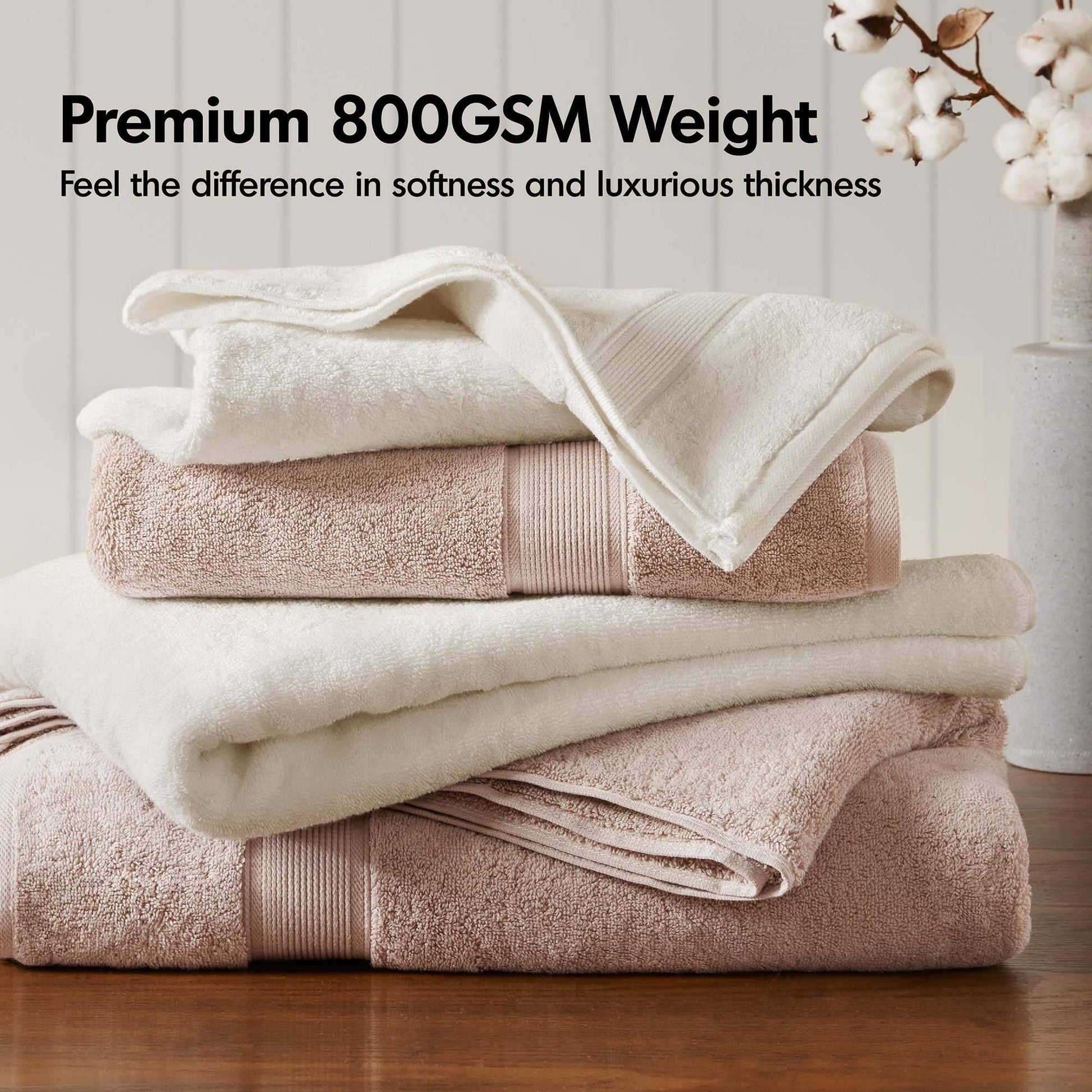 Madison Park Signature 800GSM Ultra-Soft 100% Cotton Absorbent Towel Set