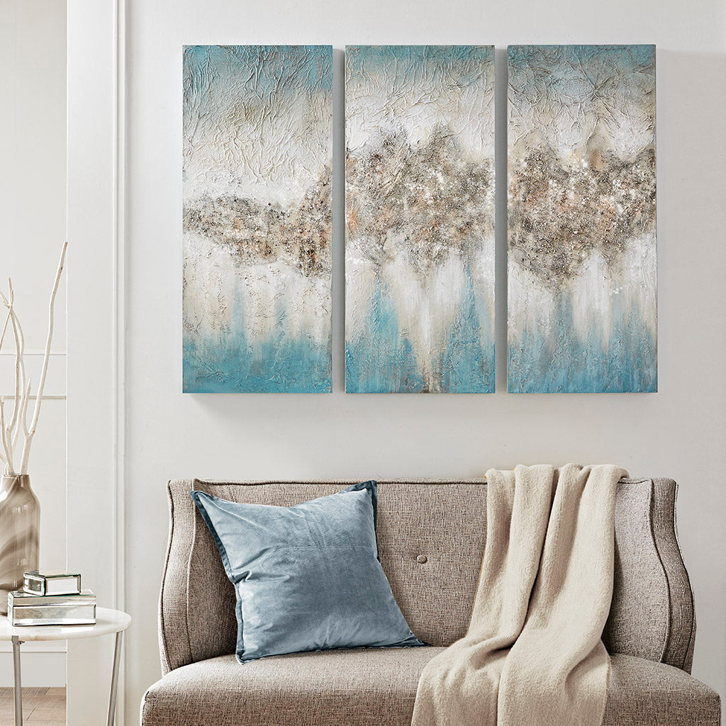 Madison Park Heavily Embellished 3-piece Canvas Wall Art Set