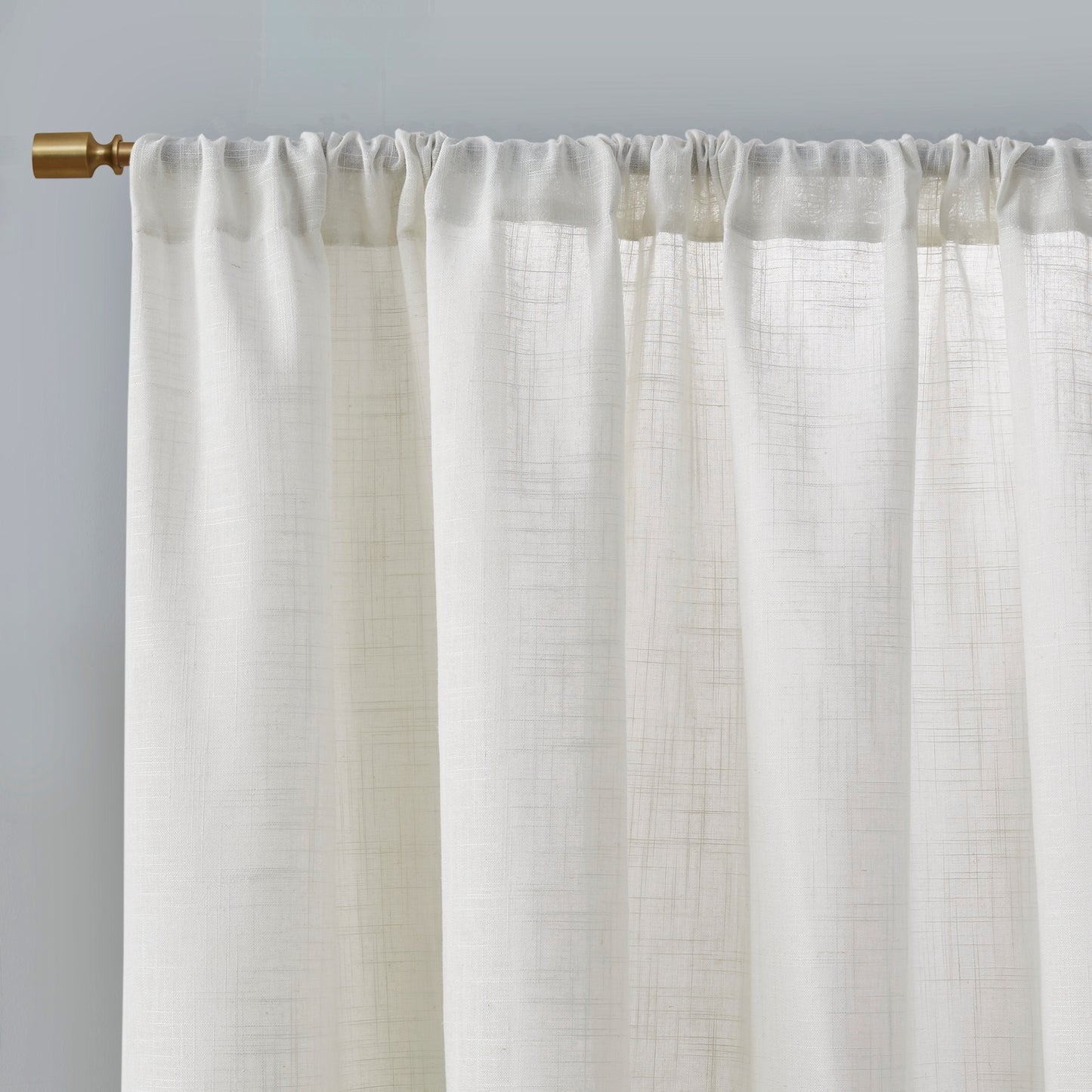 Madison Park Linen Blend Light Filtering Curtain Panel Pair