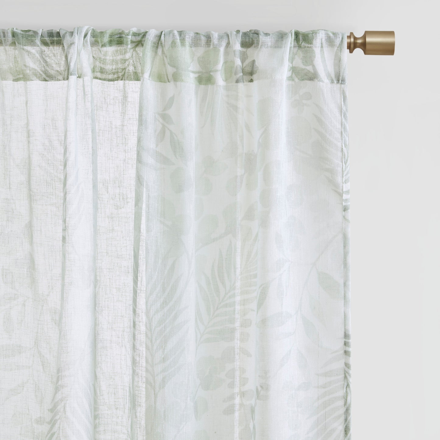 Madison Park Botanical Printed Texture Sheer Window Pair
