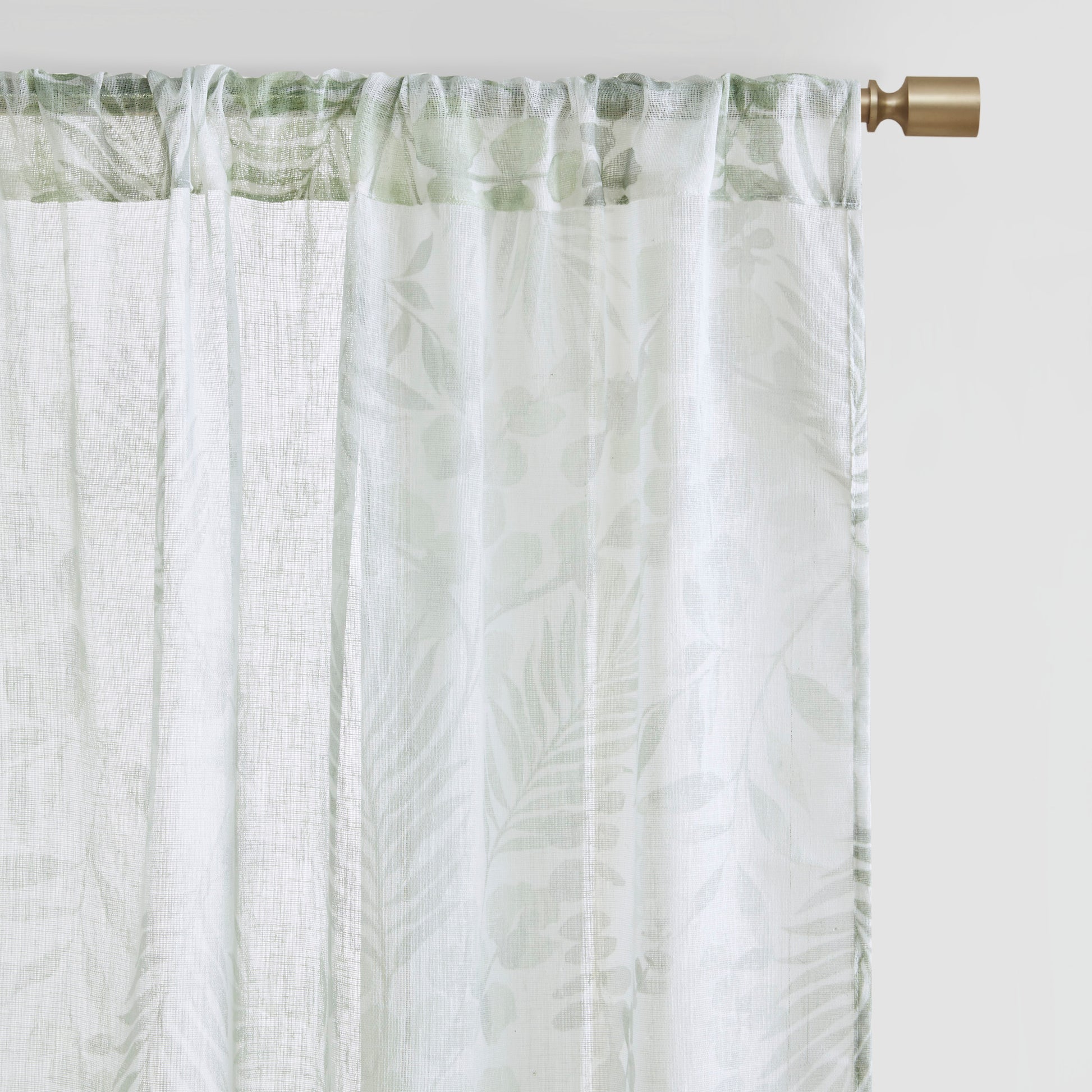 Madison Park Botanical Printed Texture Sheer Window Pair