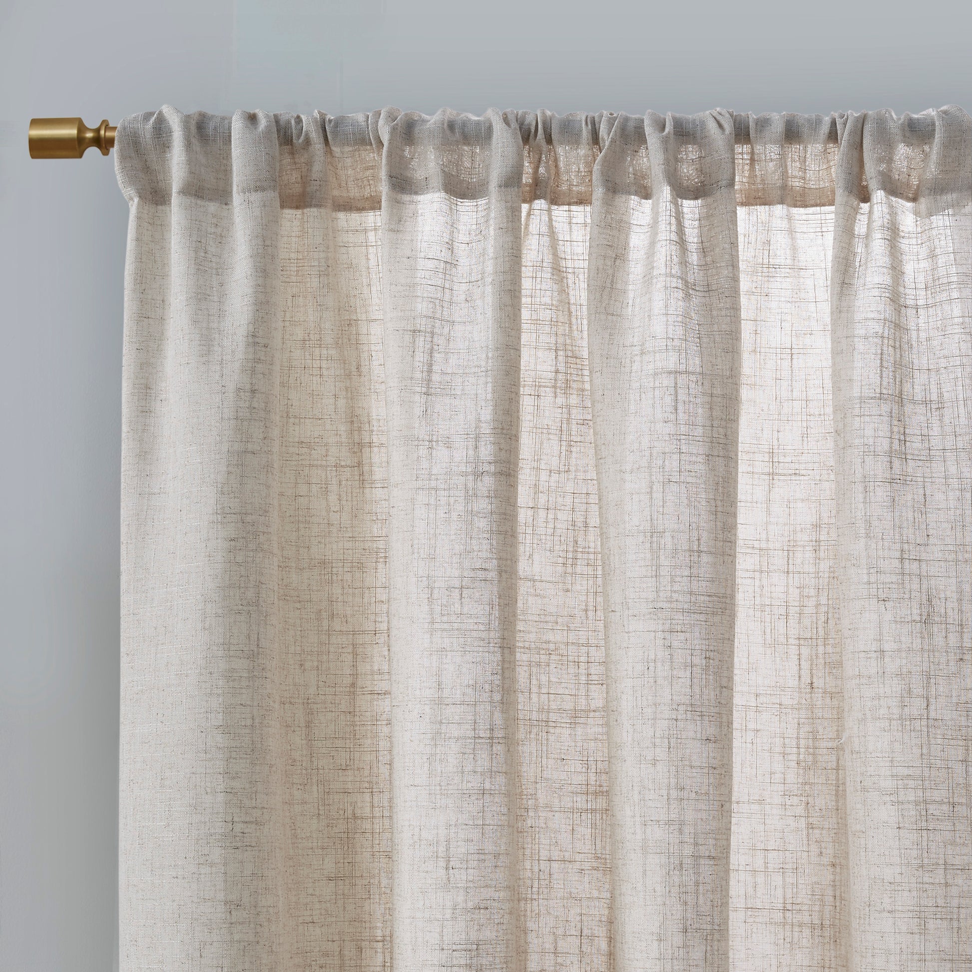 Madison Park Linen Blend Light Filtering Curtain Panel Pair