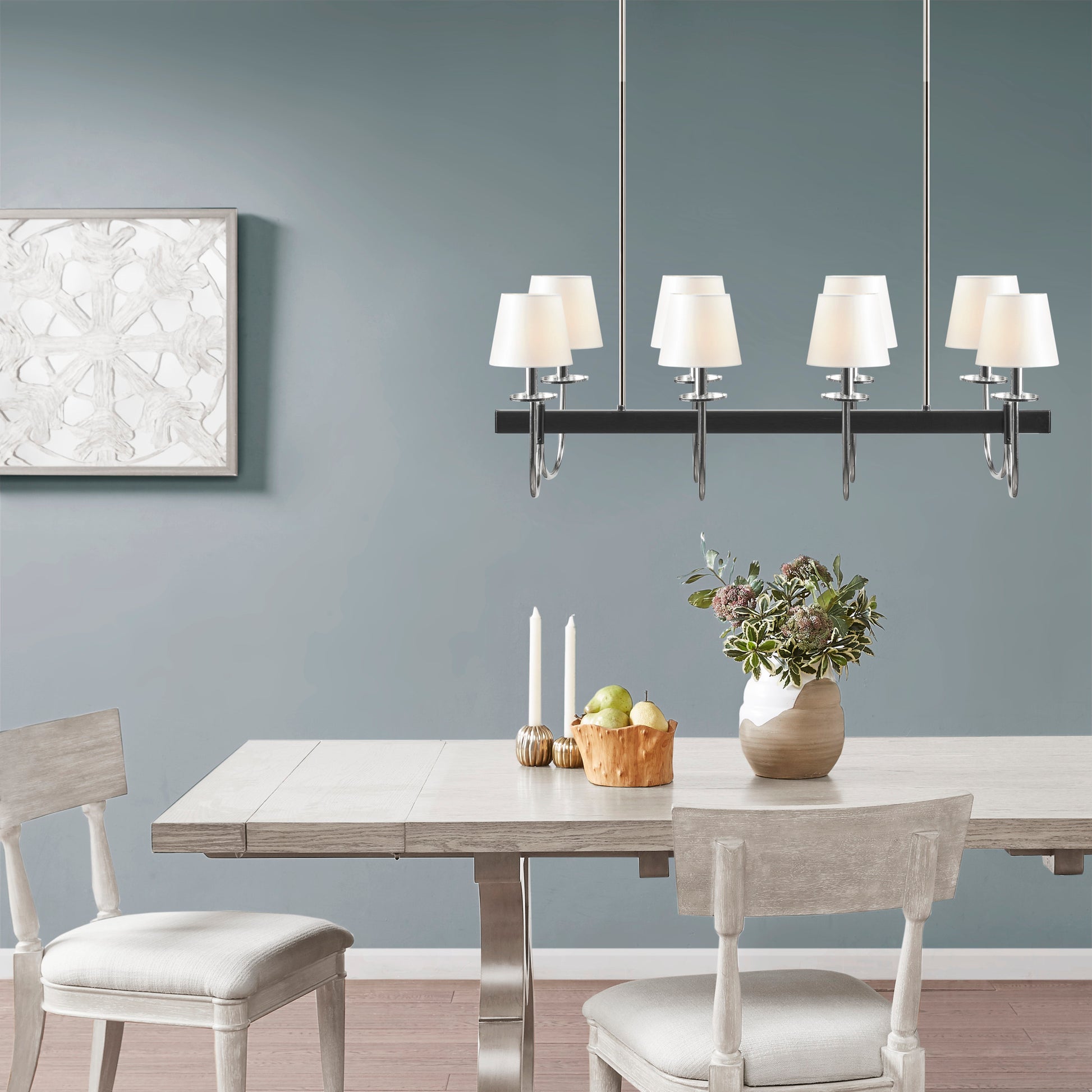 Hampton Hill 8-Light Traditional Chandelier with Drum Shades