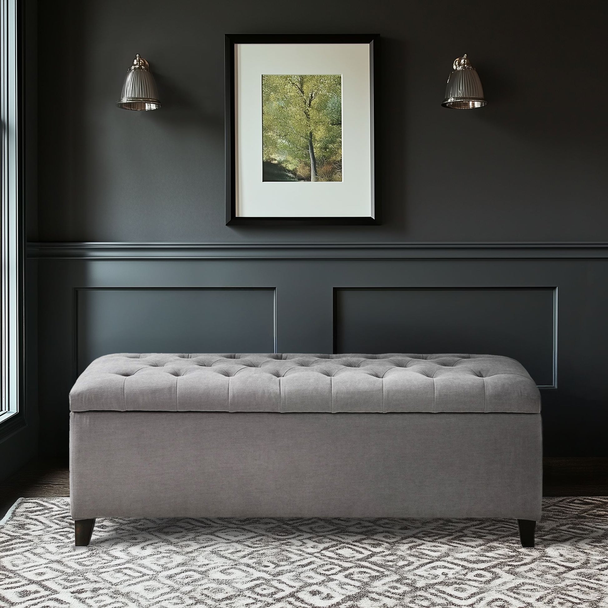 Madison Park Tufted Top Soft Close Storage Bench