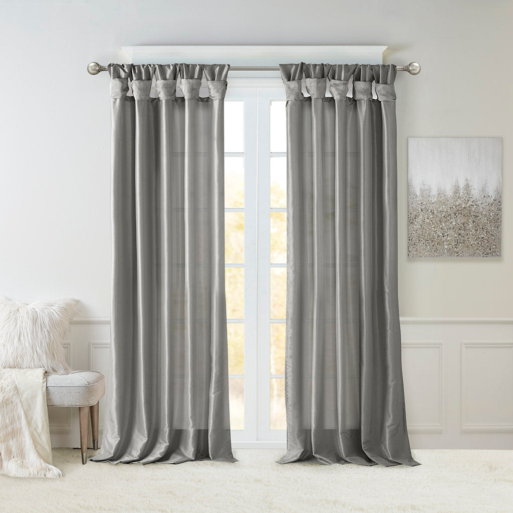 Madison Park Twist Tab Lined Window Curtain Panel